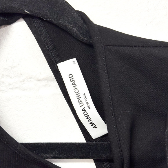 Amanda Uprichard Black Chiffon Sleeve Top - Picture 2 of 2